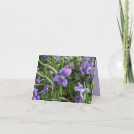 Violets Horizontal Blank Note Kaart