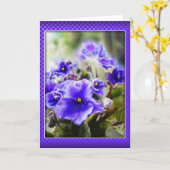 Violets in het raam - Kaart (Gele Bloem)