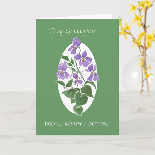 Violets, Kaart februari 2010, goddochter (Gele Bloem)