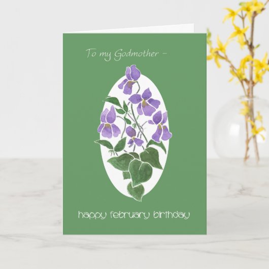 Violets, Kaart februari, Godmoeder (Gele Bloem)