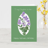 Violets, Kaart februari, schoondochter (Gele Bloem)