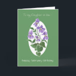 Violets, Kaart februari, schoondochter<br><div class="desc">Een  'Birthday'-Kaart voor een schoondochter met een  motief van Violets,  een van de 'Februari Birth Month Flowers',  van een waterverf schilderij van Judy Adamson. Een deel van het collectie "Sweet Violets" uit Posh & Painterly.</div>