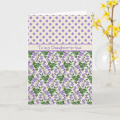 Violets, Kaart februari, schoondochter (Gele Bloem)