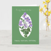 Violets, Kaart februari, schoonzuster (Gele Bloem)