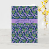 Violets, Moederdag Kaart, Irish Gaelic Greeting Kaart (Gele Bloem)