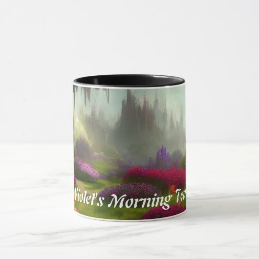 Violet's Morning Tea Gepersonaliseerd  Mok (Midden)