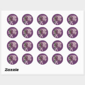 Violets Nosegay Boeket Ronde Stickers (Vel)