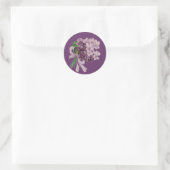 Violets Nosegay Boeket Ronde Stickers (Tas)