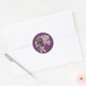 Violets Nosegay Boeket Ronde Stickers (Envelop)