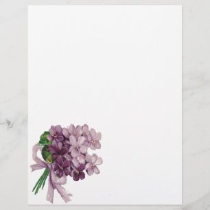  Violets Nosegay Bouquet Letterhead