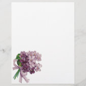  Violets Nosegay Bouquet Letterhead (Voorkant)