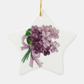 Violets Nosegay Bouquet Star Ornament (Voorkant)