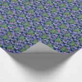  Violets op Navy Wrapping Papier aan te passen (Hoek)