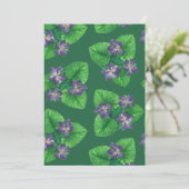 Violets op smaragdgroen (Staand voorkant)