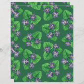 Violets op smaragdgroen (Voorkant / Achterkant)