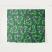 Violets op smaragdgroen wandkleed (Voorkant (horizontaal))