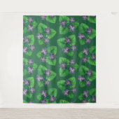 Violets op smaragdgroen wandkleed (Voorkant)