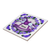 Violets Rocking Horse op maat Tegeltje (Zijkant)