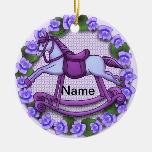 Violets Rocking Horse ornament (Voorkant)