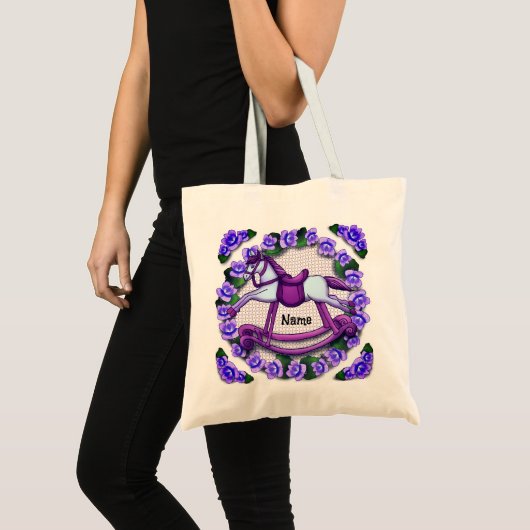 Violets Rocking Horse Tote Bag (Voorkant (product))