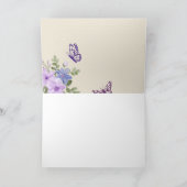 violets theekop theepot vlinders dank u... bedankkaart (Binnen)