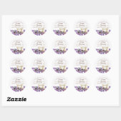Violets theepot theekopje hand blend thee geperson ronde sticker (Vel)