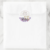 Violets theepot theekopje hand blend thee geperson ronde sticker (Tas)