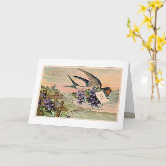  Violets Verjaardag Kaart (Gele Bloem)