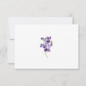 Violets Watercolor Minimalist Elegant Wedding RSVP Kaartje (Achterkant)