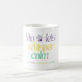 Violets Whisper Calm – Tweetalige Floral Art Print Koffiemok