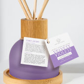 Violets witte paarse riet diffuser fles hang label