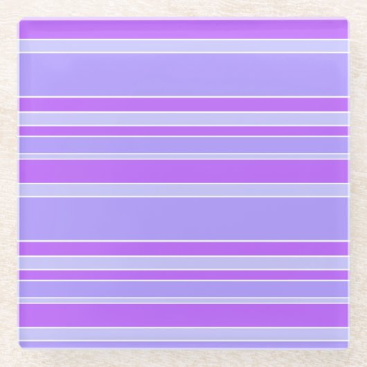 Violetstrepen Glazen Onderzetter (Voorkant)