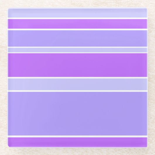 Violetstrepen Glazen Onderzetter (Voorkant)