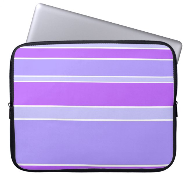 Violetstrepen Laptop Sleeve (Voorkant)