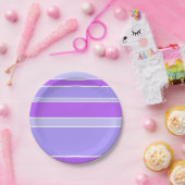 Violetstrepen Papieren Bordje (Feest)