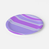 Violetstrepen Papieren Bordje (Gekanteld)
