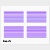 Violetstrepen Rechthoekige Sticker (Vel)