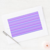 Violetstrepen Rechthoekige Sticker (Envelop)