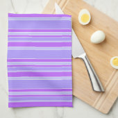 Violetstrepen Theedoek (Quarter Fold)