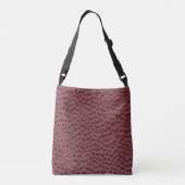 Violett struisvogel lederen print Canvas tas (Achterkant)