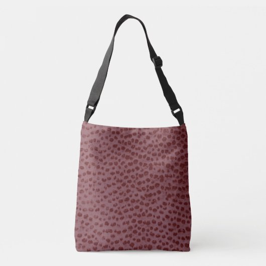 Violett struisvogel lederen print Canvas tas (Achterkant)