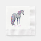 Violetta- Einhorn, stehend -  Servet (Voorkant)