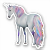 Violetta- Einhorn, stehend -  Sticker (Voorkant)