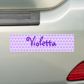 Violetta in Paars Bumpersticker (Op auto)