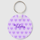 Violetta in Paars Sleutelhanger (Voorkant)