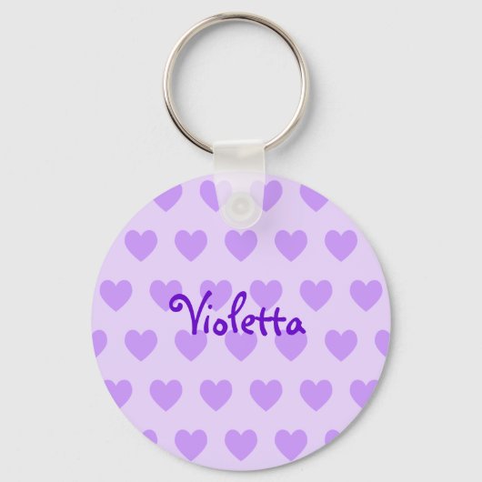 Violetta in Paars Sleutelhanger (Voorkant)