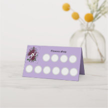 Violette 20-punts gevouwen loyaliteitskaart