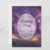 Violette bij Midnight Enchanted Forest verjaardags Kaart (Voorkant)