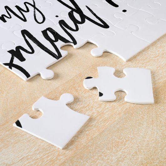 Violette Bloemen | Bruidsmeisje Voorstel Puzzel Legpuzzel (Zijkant)