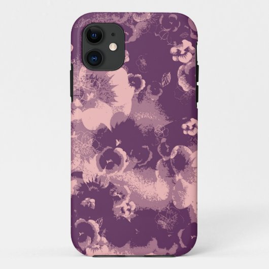 violette bloemen Case-Mate iPhone case (Achterkant)